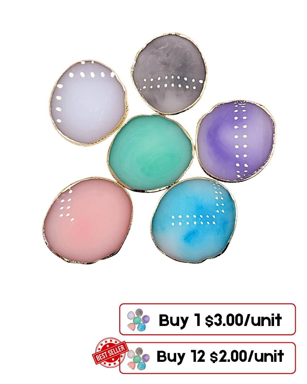 Marble Nail Art Mixing Palette | Professional Paint & Gel Color Mixing Tray