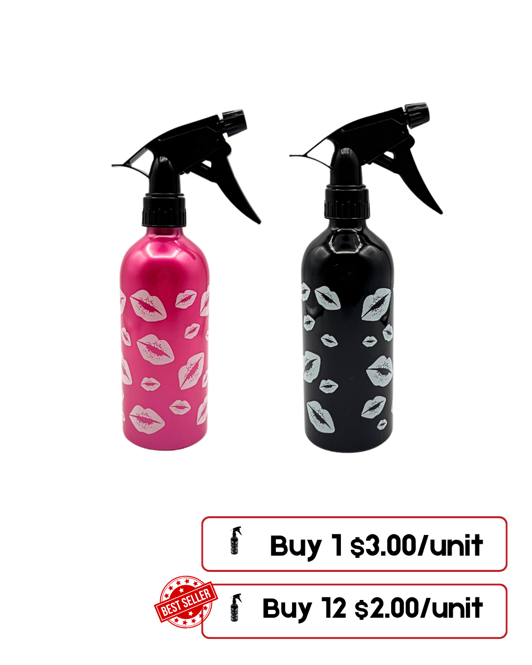 Black Cap Hair Spray Bottle – Perfect for Salon & Home Use