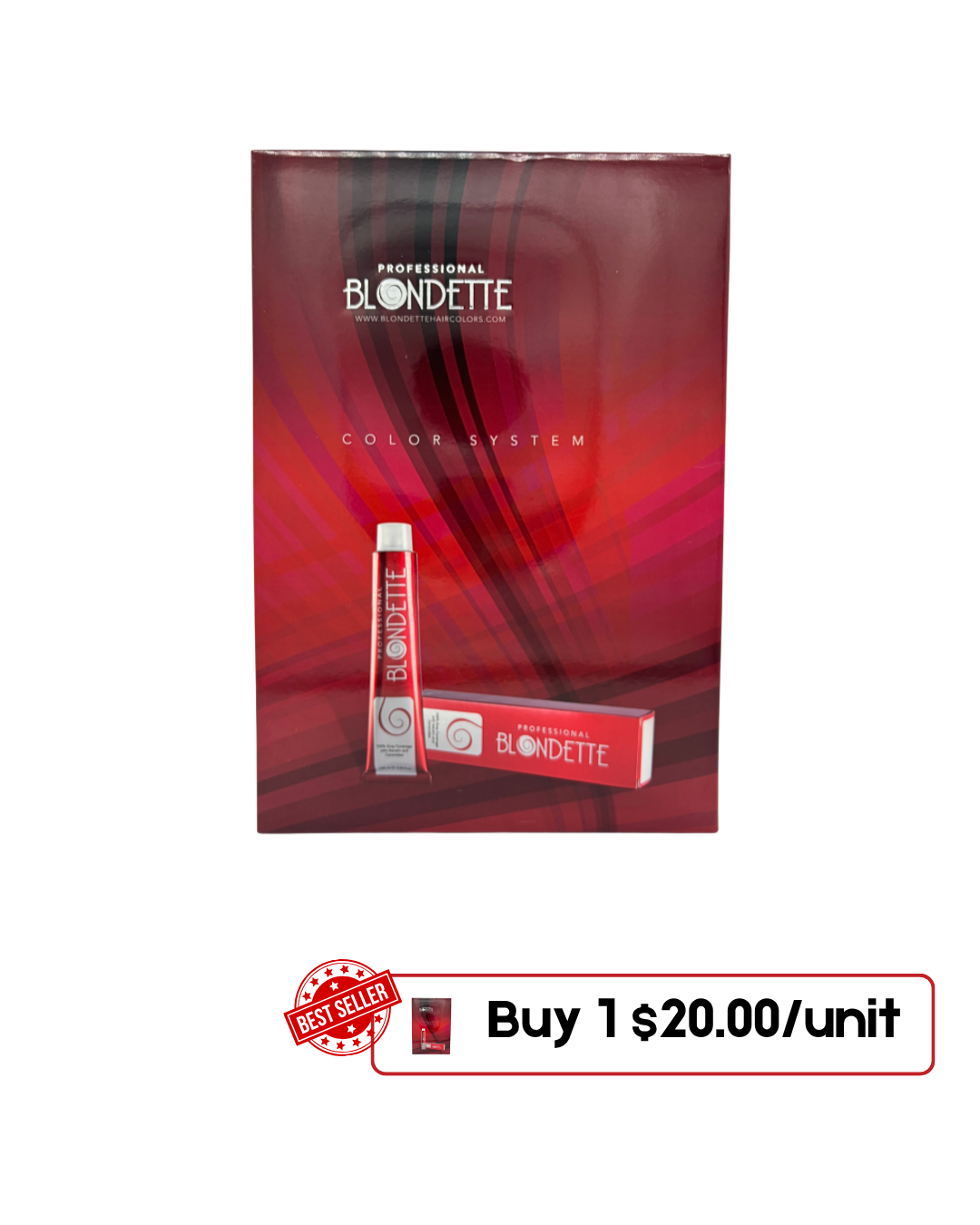 Blondette Hair Color Chart, scale of colors on strands of hair.