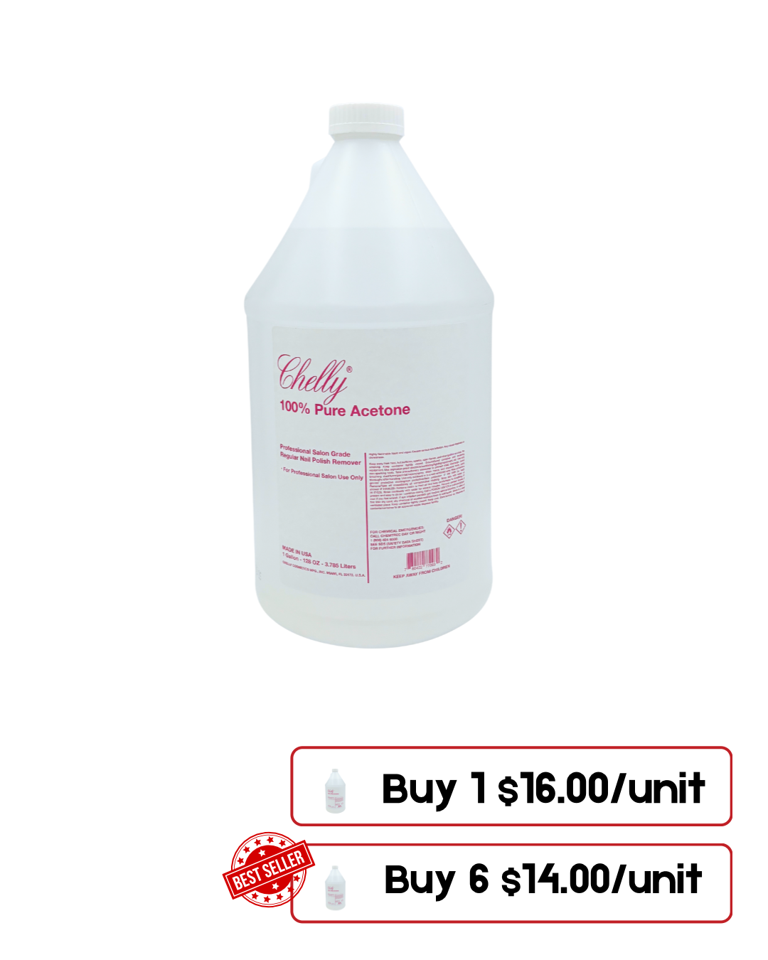 100% Pure Acetone – 1 Gallon