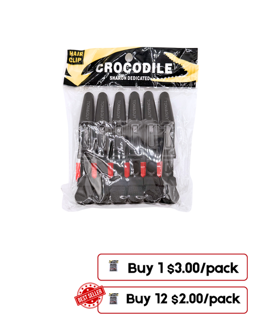 Crocodile Hair Clips – 6 Pack Professional Salon Sectioning Clips