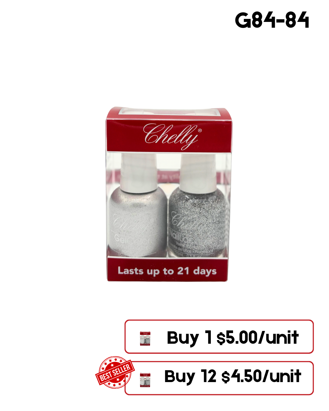 Chelly Gel & Regular Nail Polish Duo 15 Ml