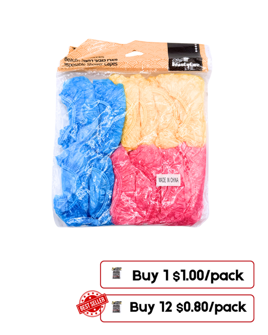 Disposable Shower Caps – 12 Pack Waterproof Hair Covers