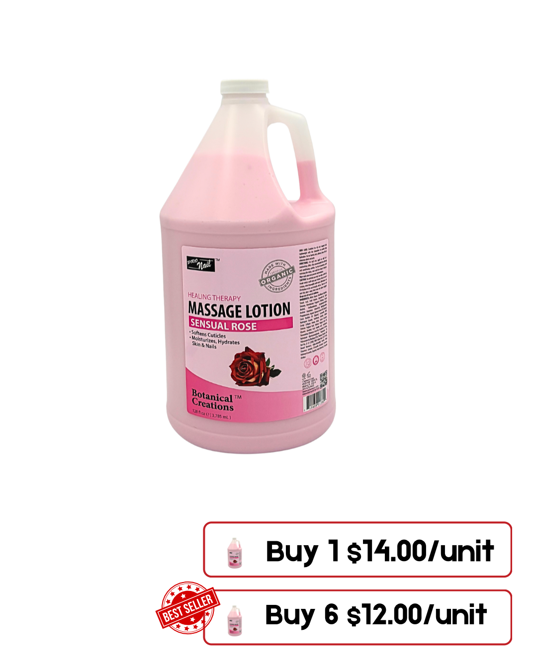 Luxury Massage Lotions –  128 Oz | Sensual Rose, Wildflower & Lavender, Aloe Vera, Milk & Honey