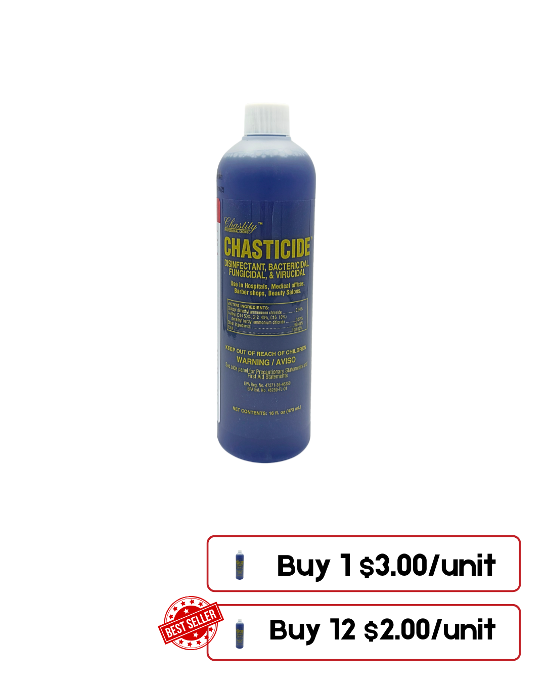 ProNail Chasticide Desinfectant 16 Oz – Blondette Beauty Supply