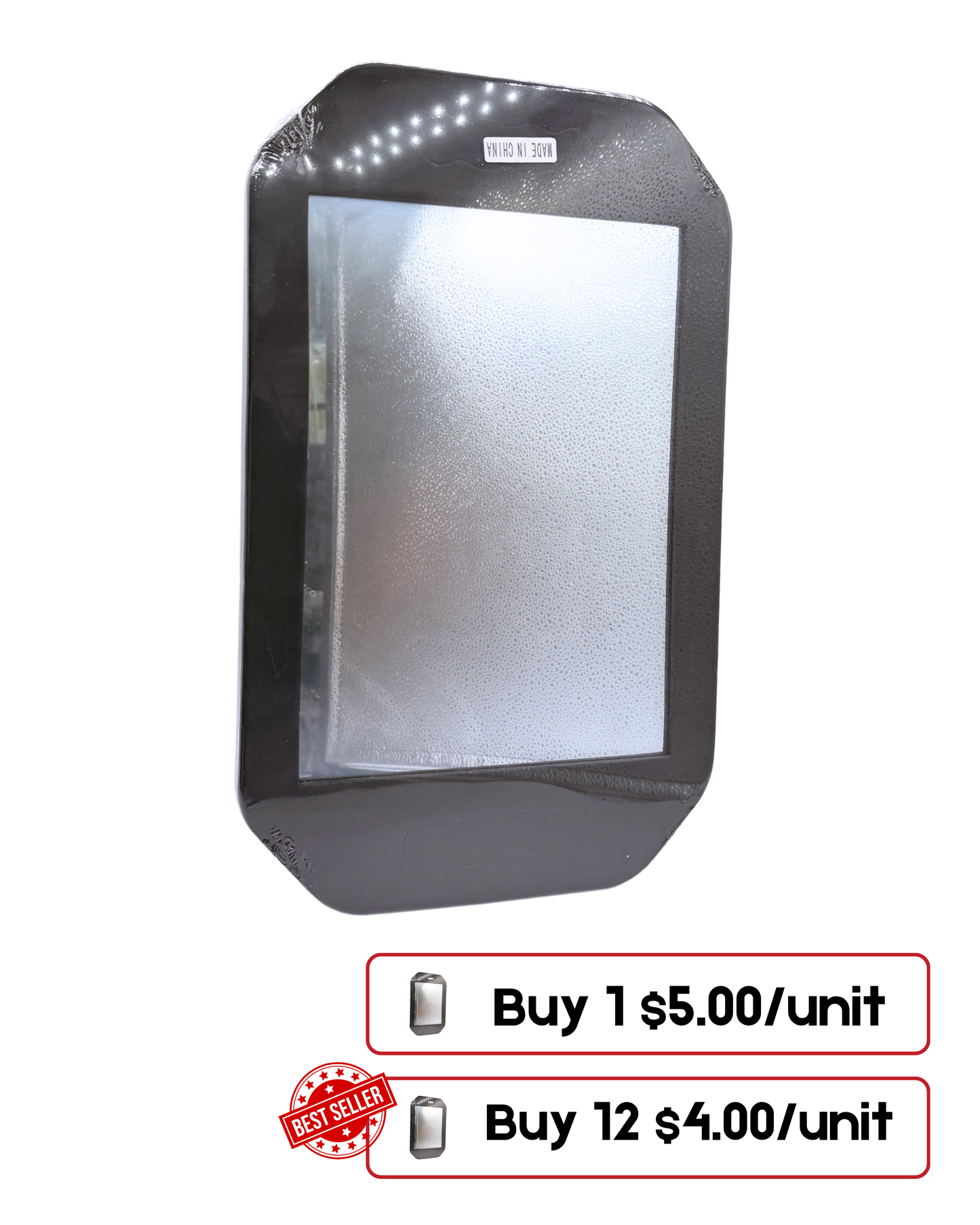 Barber Hand Mirror with Foam Edge – Lightweight Salon Mirror