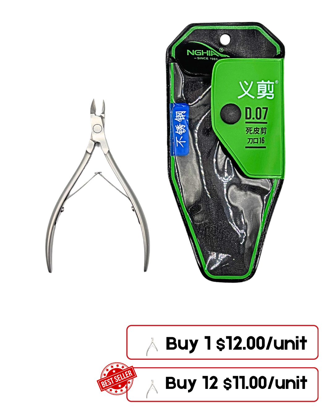 Nghia Cuticle Nipper D.07 – Professional Stainless Steel