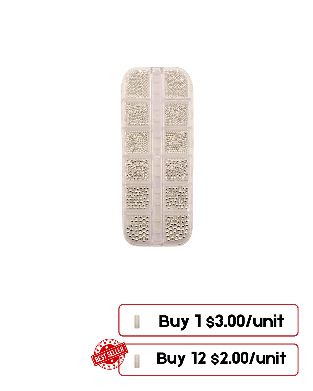 Gold & Silver Nail Art Caviar Beads