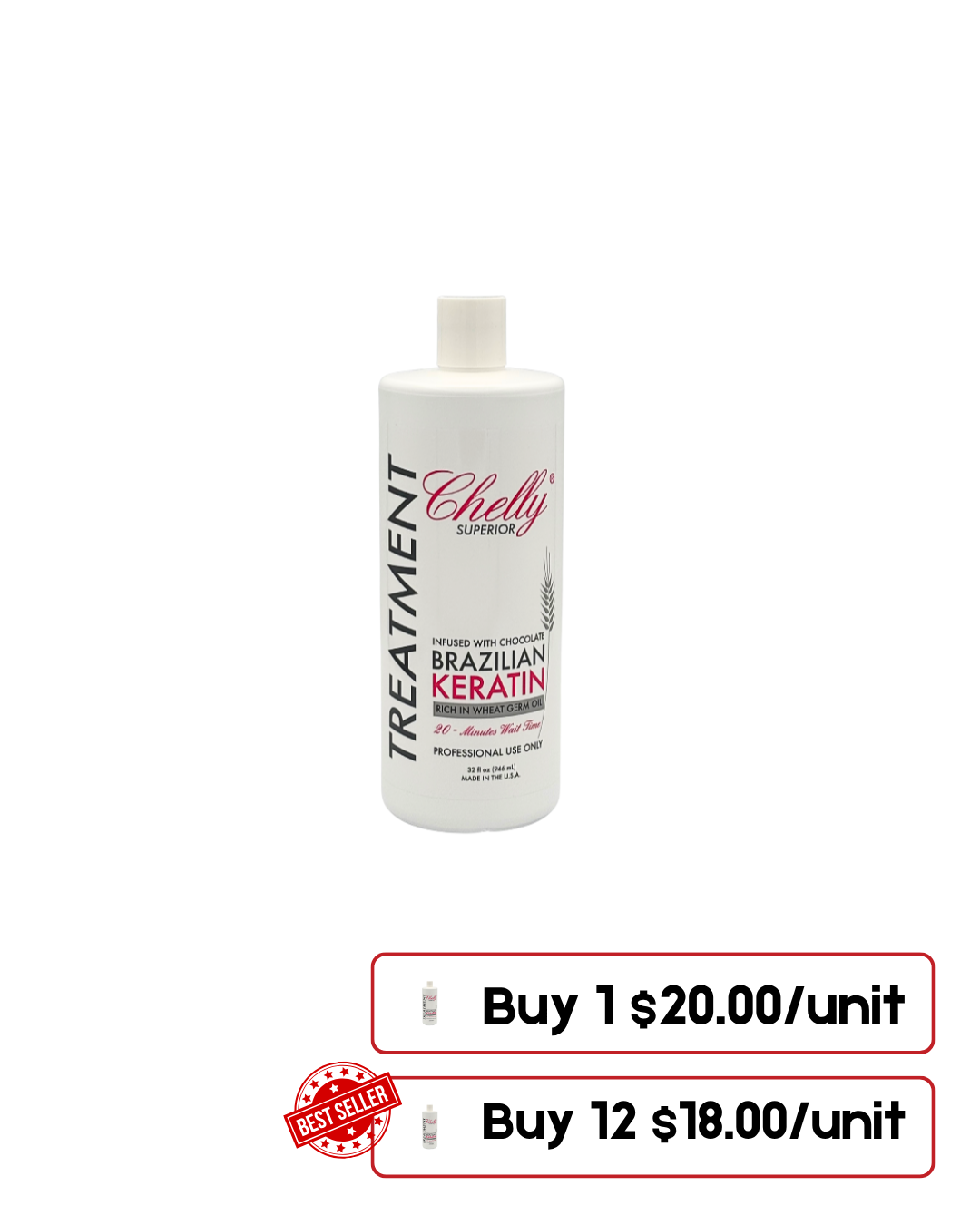 Chelly Superior Chocolate Keratin – 32 Oz