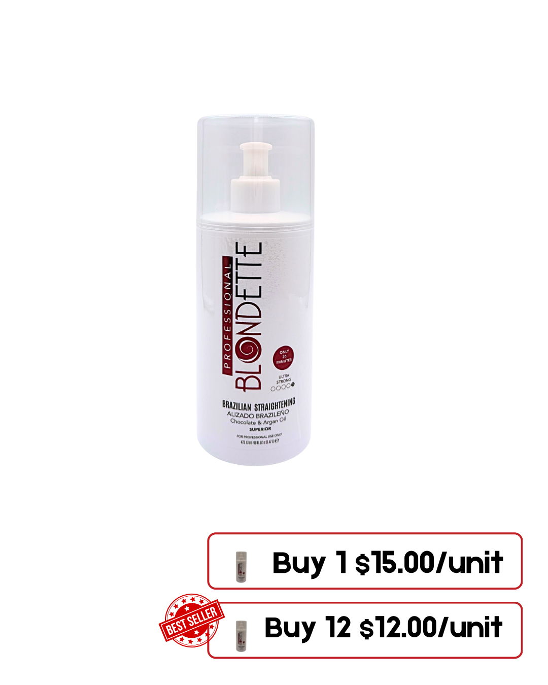 Blondette Black Chocolate & Argan Oil Keratin – 16 oz (Personal Size)