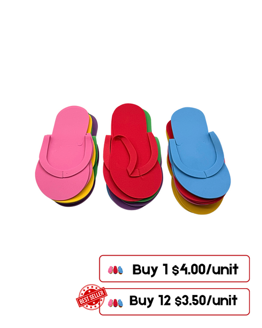 Disposable Multicolor Salon Slippers – Pack of 25