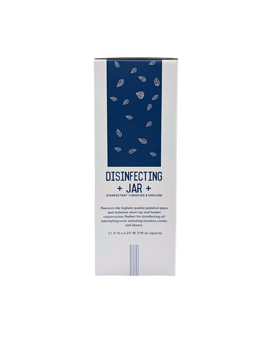Large Glass Disinfectant Jar for Salon Tools