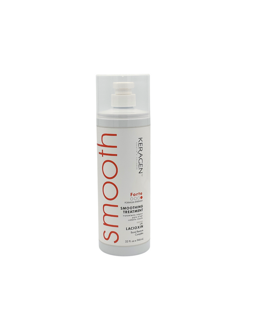 Keragen Brazilian Smoothing Keratin Hair Treatment | Sulfate-Free Blowout System for Dry, Damaged, Curly, or Frizzy Hair | Forte Formula | Medium to Coarse Hair | 32 Oz