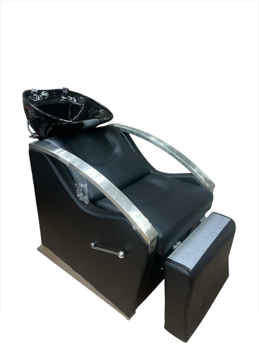 Salon Backwash Shampoo Bowl with Aluminum Armrests