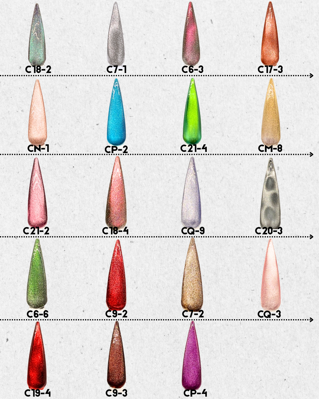 Nena's Nails Cat Eye Gel Polish Collection – 19 Stunning Colors