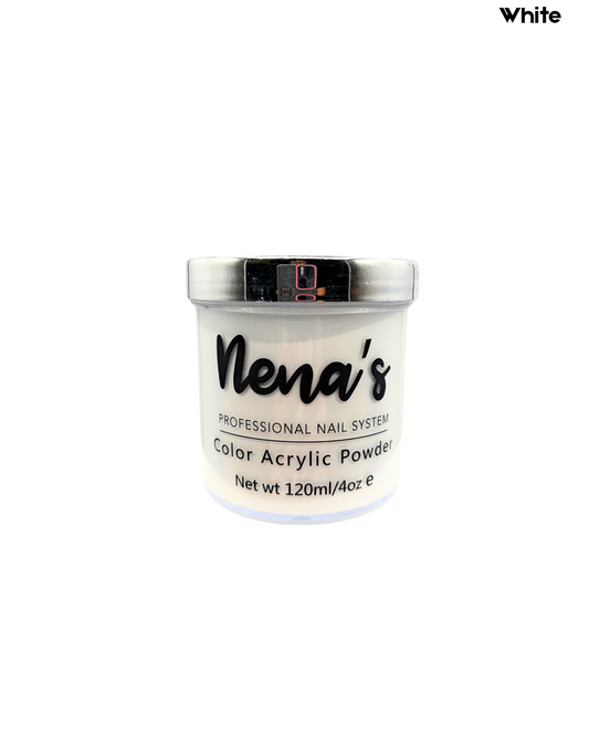 Nena’s Nails Acrylic Powder – 4 Oz | Clear, White, Nude