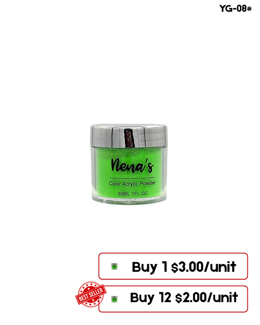 Nena’s Nails Neon Acrylic Powder – 1 Oz | 4 Colors